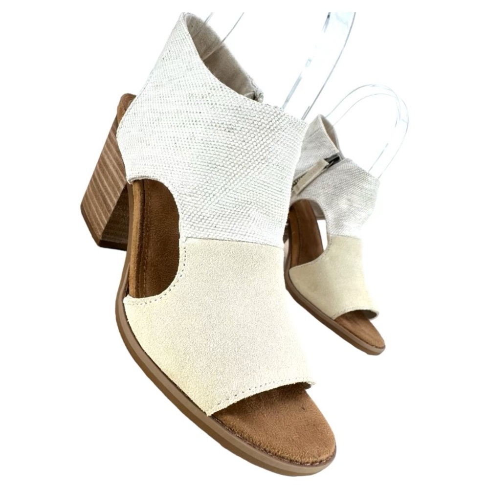 TOMS | Eliana 6 Cream Block Heels - Picture 3 of 9